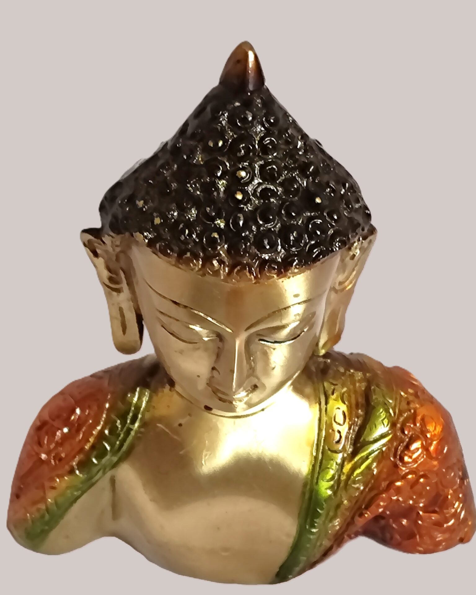 Buddha Ji Bust Brass Idol | Buddh Ji Metal Statue | Lord Budhha Sculpture | for Home, Office, Puja | Religious Figurines | Decorative Murti Gift Showpiece - Image 3