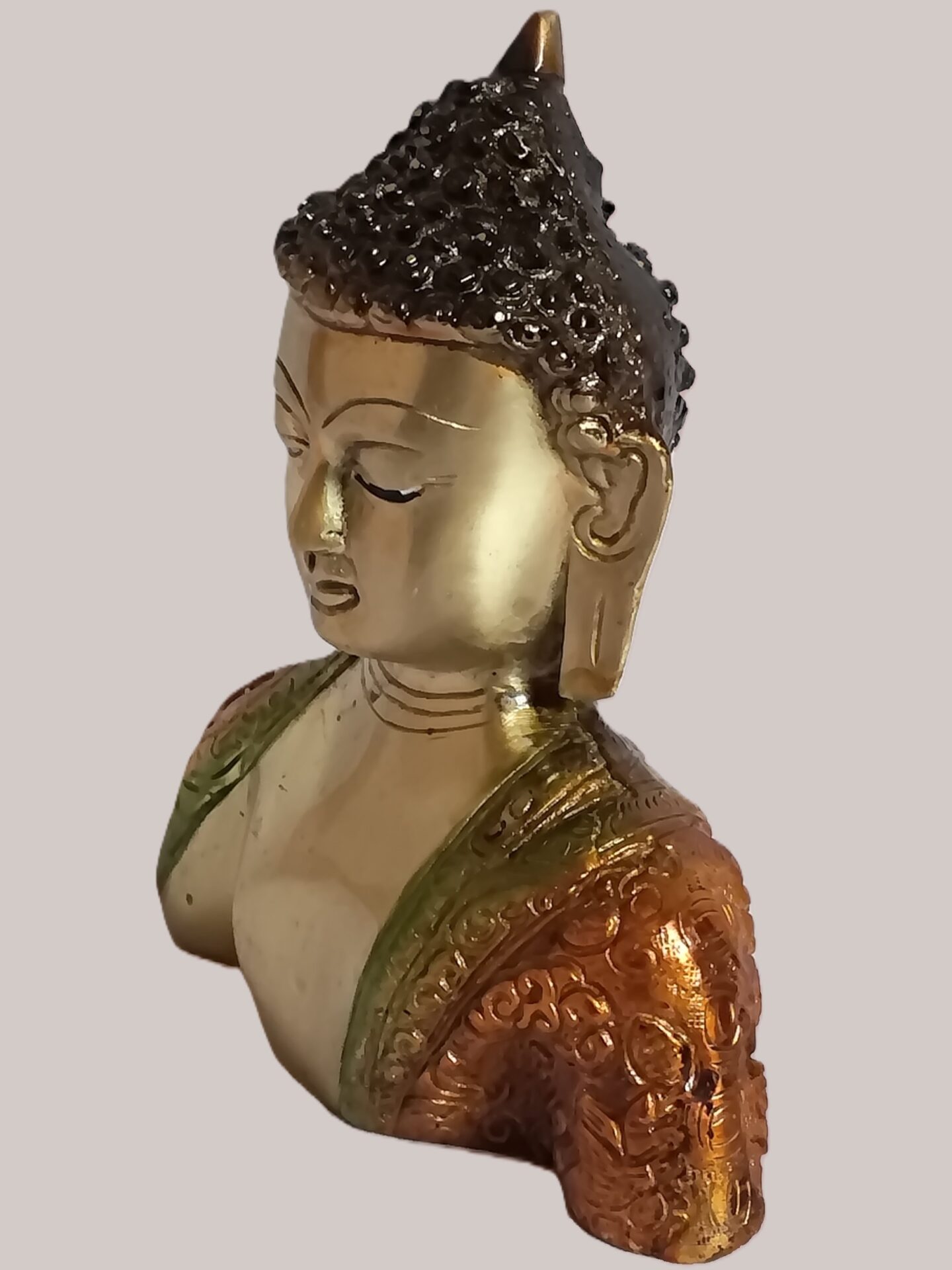 Buddha Ji Bust Brass Idol | Buddh Ji Metal Statue | Lord Budhha Sculpture | for Home, Office, Puja | Religious Figurines | Decorative Murti Gift Showpiece - Image 4