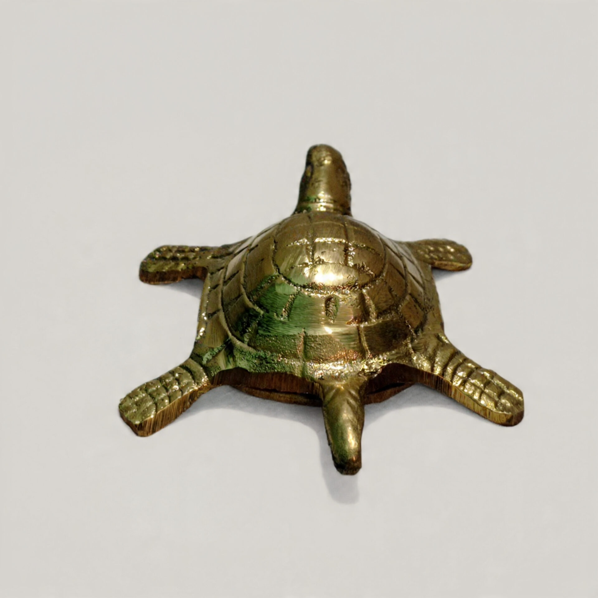 Handcrafted Brass Tortoise Statue for Vastu & Feng Shui | Good Luck Turtle Showpiece for Home, Office, Temple Decor & Auspicious Gift
