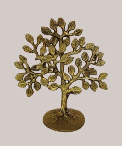 Handcrafted Brass Kalpavriksha Wish Fulfilling Tree Showpiece | Vastu Tree of Life Idol for Growth, Abundance, Positive Energy, Home Decor & Feng Shui Gifting