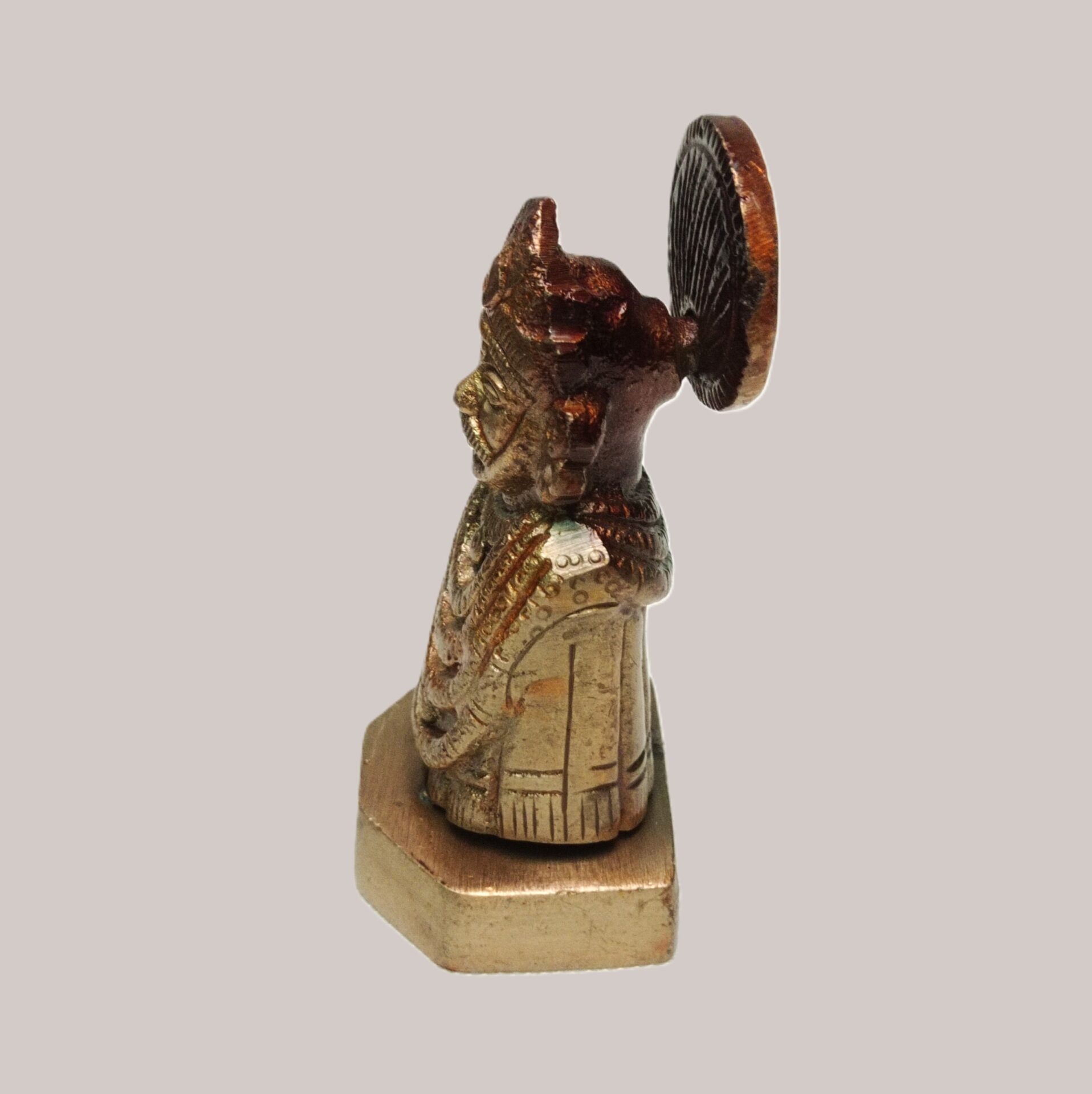 Brass Khatu Shyam Ji Idol with Copper Finish – Decorative Religious Murti for Home, Office & Puja | Spiritual Gift Showpiece - Image 3