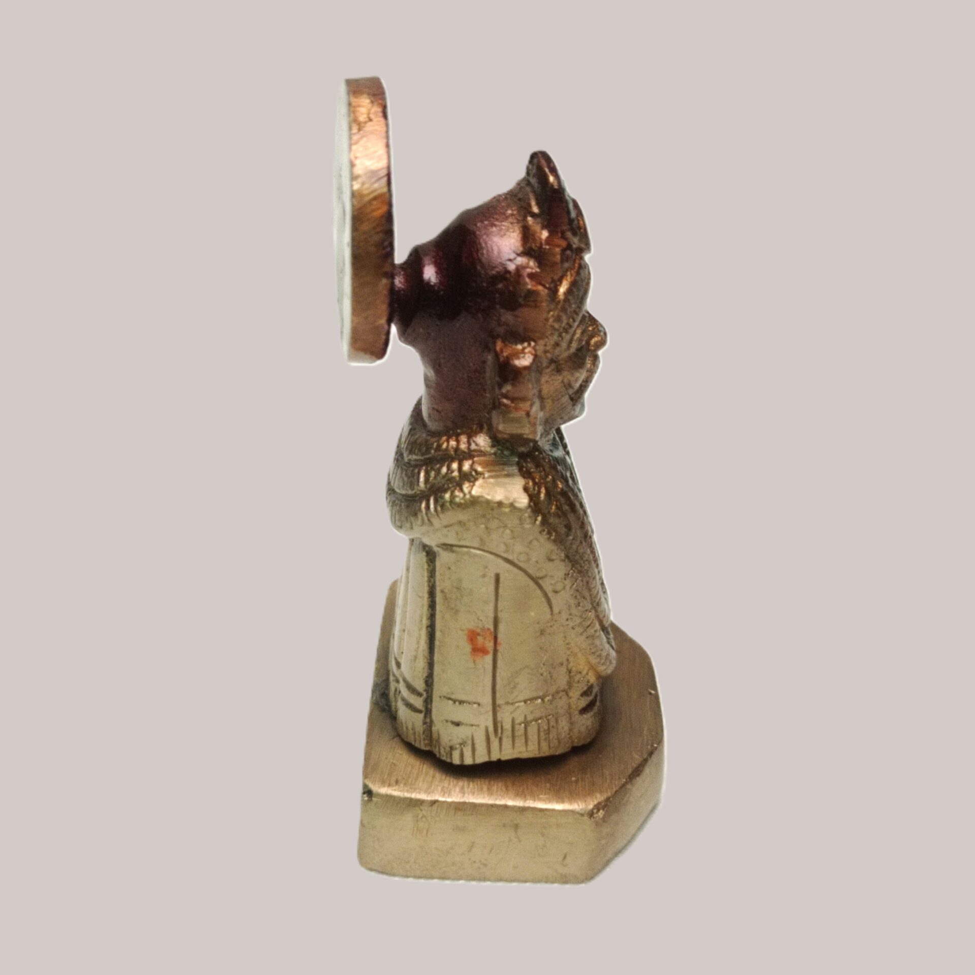 Brass Khatu Shyam Ji Idol with Copper Finish – Decorative Religious Murti for Home, Office & Puja | Spiritual Gift Showpiece - Image 5
