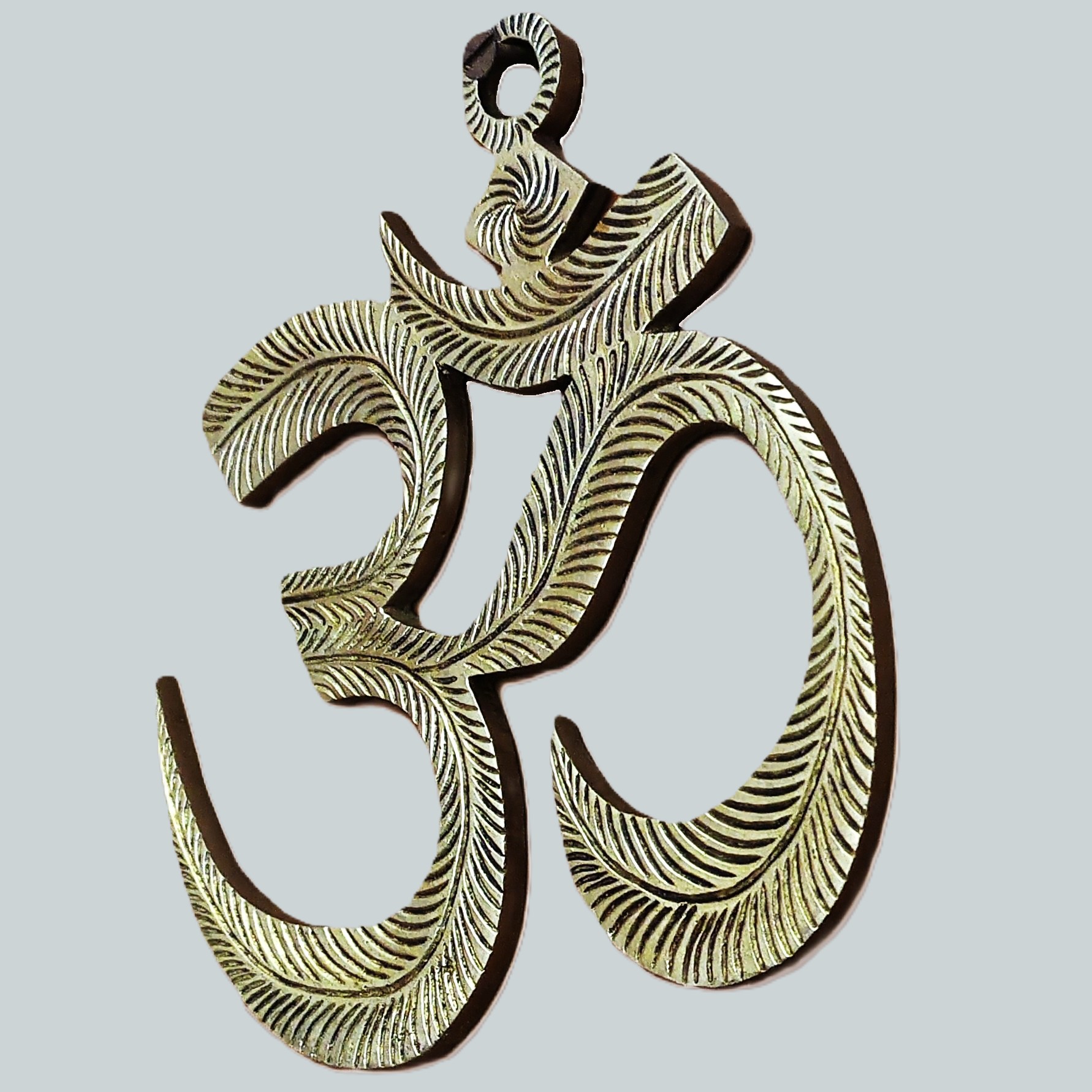 Brass Om Wall Decor | Sacred Aum Symbol Hanging | Vastu & Spiritual Home Décor | Handcrafted Wall Art - Image 3
