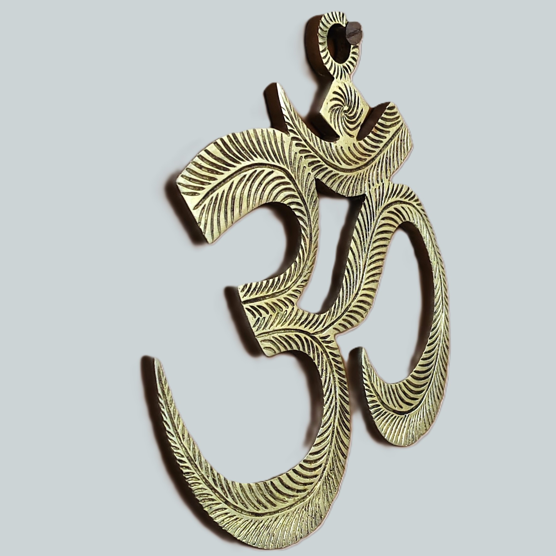 Brass Om Wall Decor | Sacred Aum Symbol Hanging | Vastu & Spiritual Home Décor | Handcrafted Wall Art - Image 4
