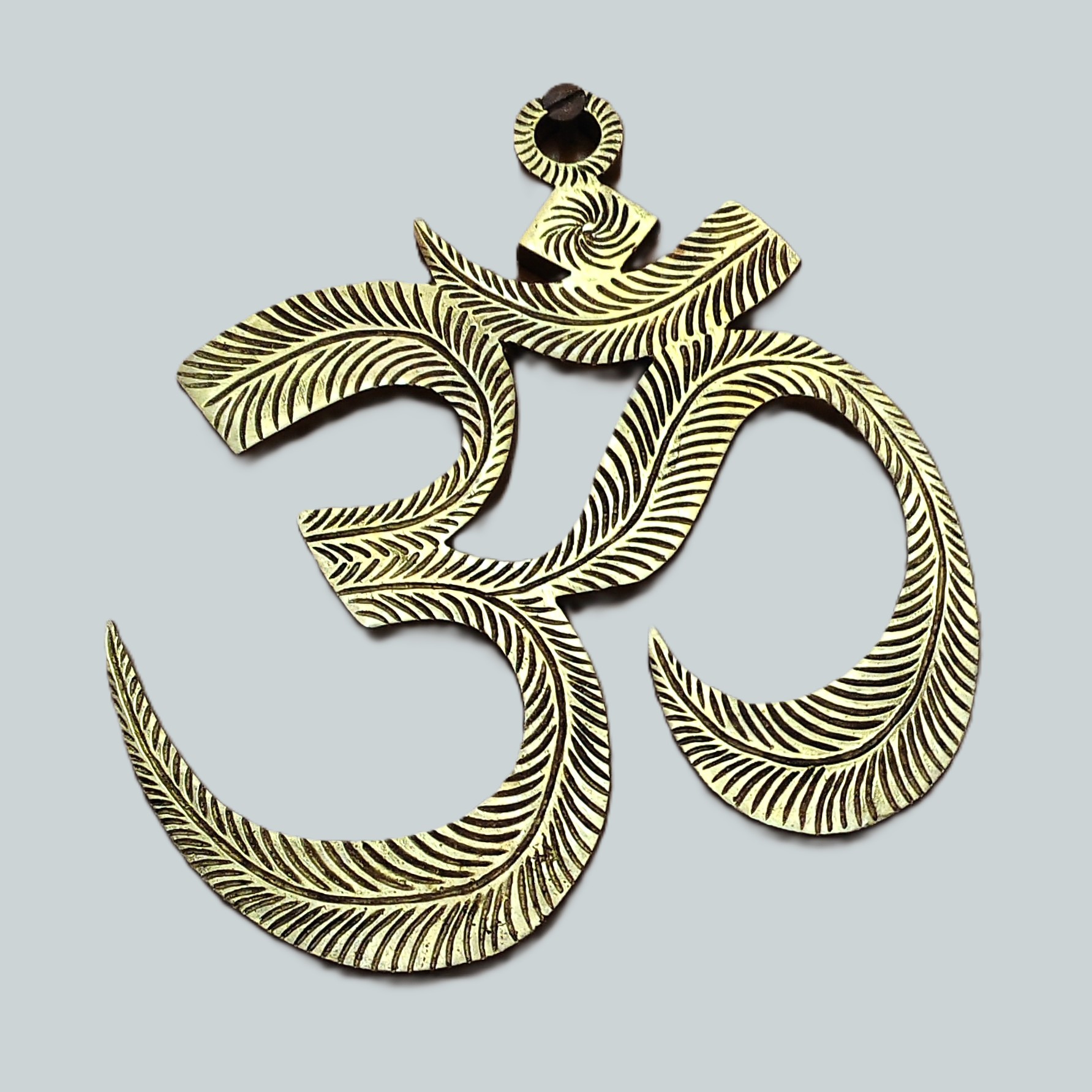 Brass Om Wall Decor | Sacred Aum Symbol Hanging | Vastu & Spiritual Home Décor | Handcrafted Wall Art - Image 5