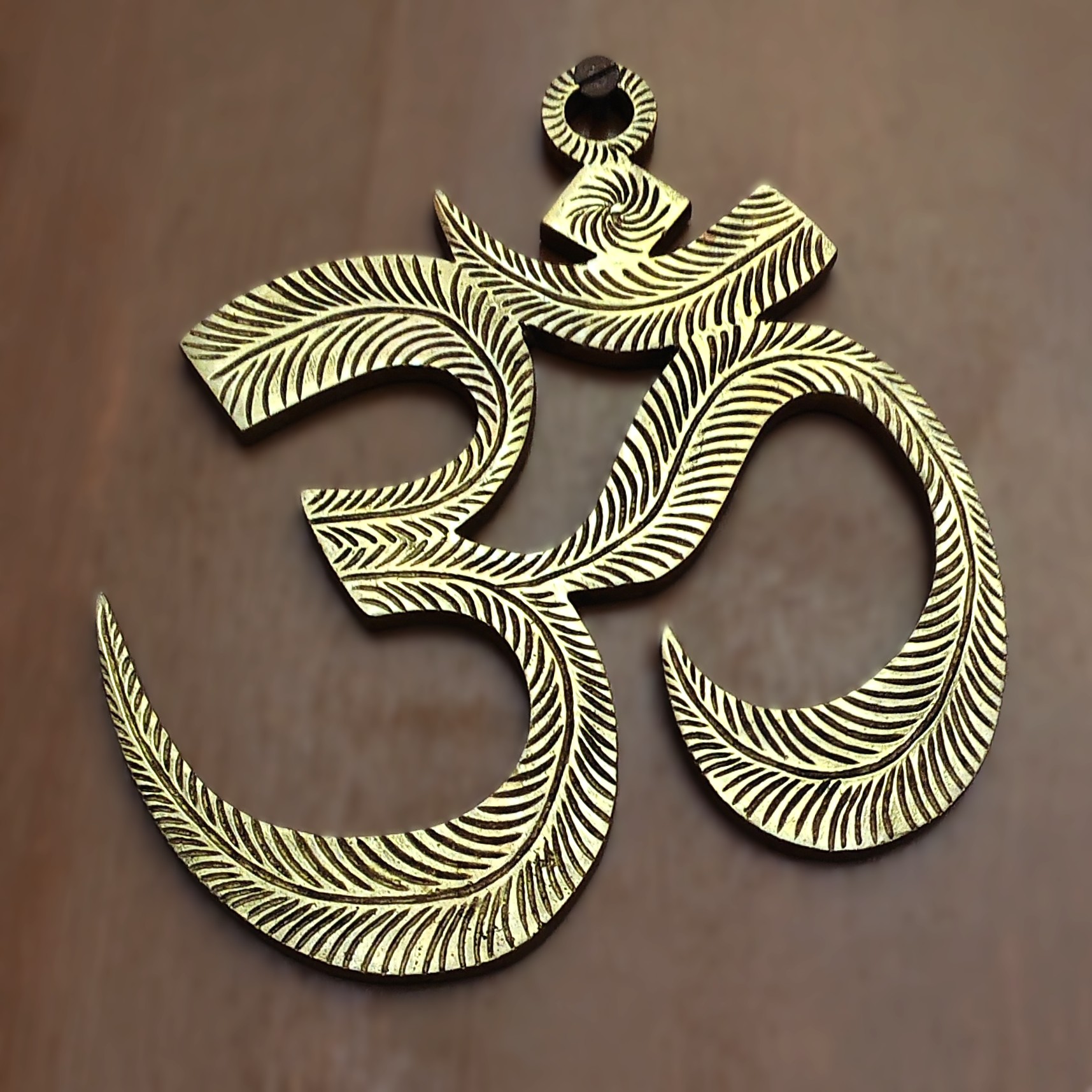 Brass Om Wall Decor | Sacred Aum Symbol Hanging | Vastu & Spiritual Home Décor | Handcrafted Wall Art - Image 2