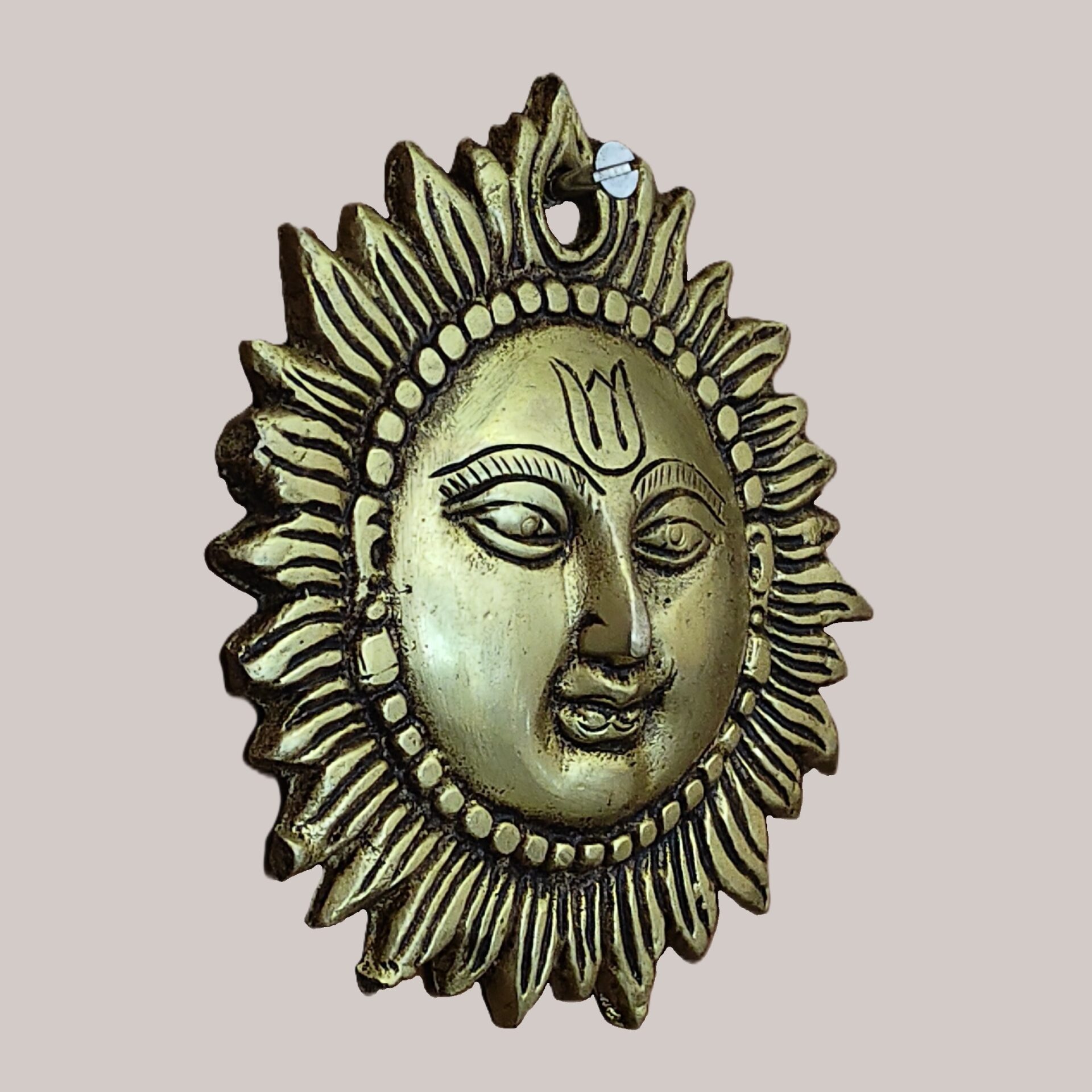 Handcrafted Brass Surya Sun Face Wall Hanging | Vastu Feng Shui Sun God Decor for Main Door, Home Entrance, Office & Auspicious Energy Gifting - Image 6