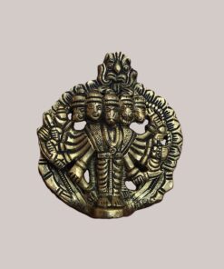 Handcrafted Brass Panchmukhi Hanuman Wall Hanging | Vastu Five Faced Hanuman Idol with Kirtimukha for Main Door Protection, Courage & Evil Eye Removal