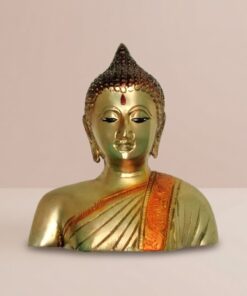 Buddha Ji Bust Idol | Metal Statue | Lord Budhha Sculpture | for Home, Office, Puja | Religious Figurines | Decorative Murti Gift Showpiece