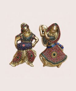 Handcrafted Brass Musician & Dancer Wall Hanging | Traditional Indian Art Décor | Vintage Ethnic Home Accent