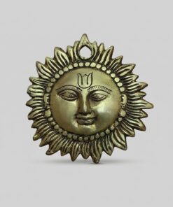 Handcrafted Brass Surya Sun Face Wall Hanging | Vastu Feng Shui Sun God Decor for Main Door, Home Entrance, Office & Auspicious Energy Gifting