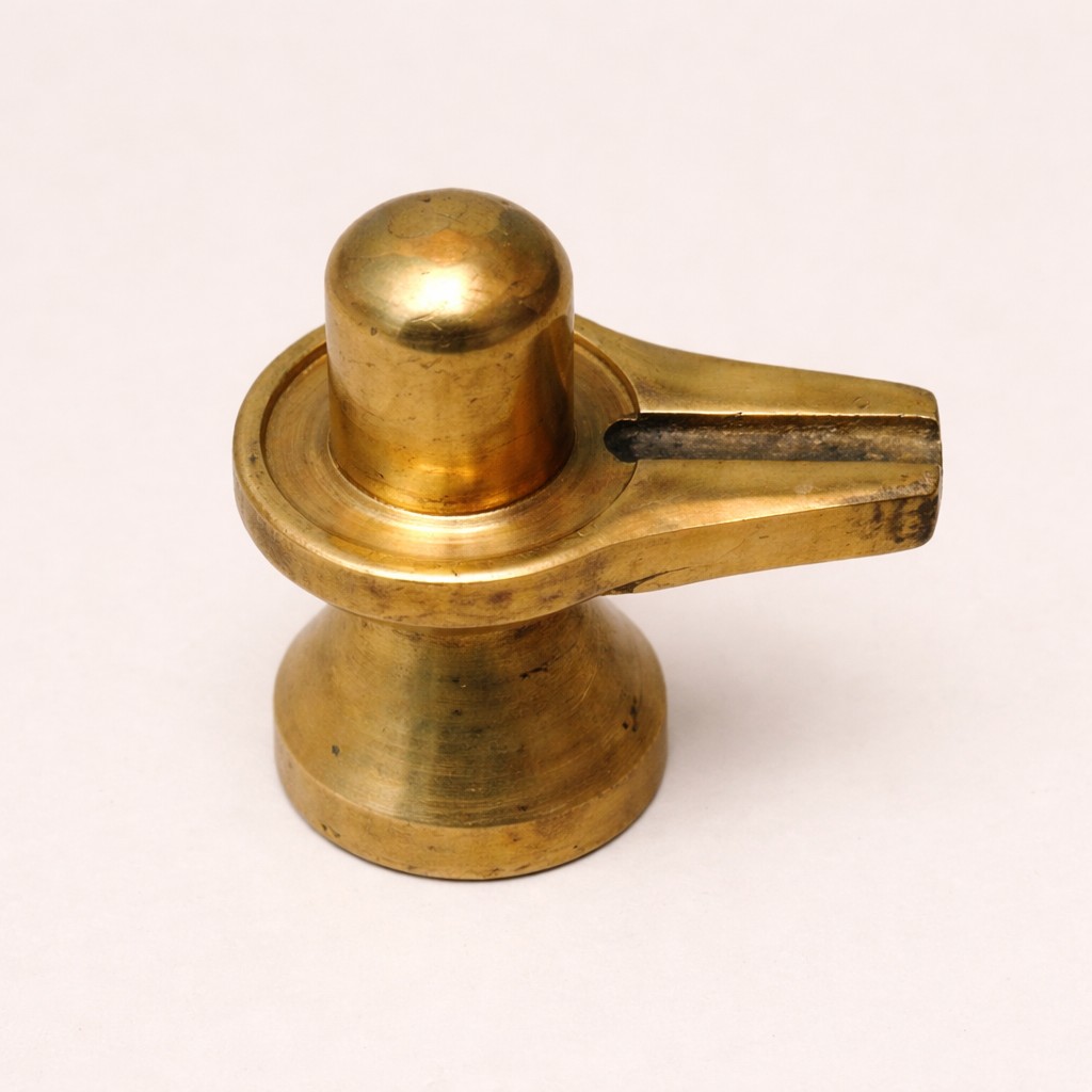 Handcrafted Brass Shivling with Yonibase | Vastu Shiv Puja Shivlingam Murti for Home Temple, Abhishek Ritual, Mahashivratri, Sawan & Spiritual Gifting