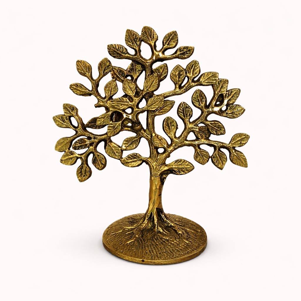 Handcrafted Brass Kalpavriksha Wish Fulfilling Tree Showpiece | Vastu Tree of Life Idol for Growth, Abundance, Positive Energy, Home Decor & Feng Shui Gifting - Image 5