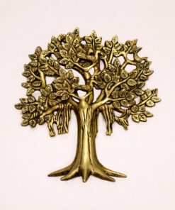 Divine Brass Tree of Life | Kalpavriksha Showpiece for Good Luck & Wealth | Elegant Vastu Feng Shui Decor for Home & Office