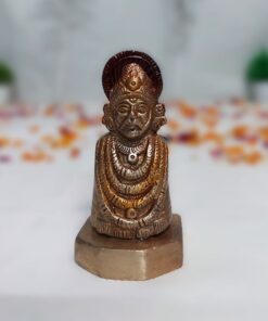 Brass Khatu Shyam Ji Idol with Copper Finish – Decorative Religious Murti for Home, Office & Puja | Spiritual Gift Showpiece